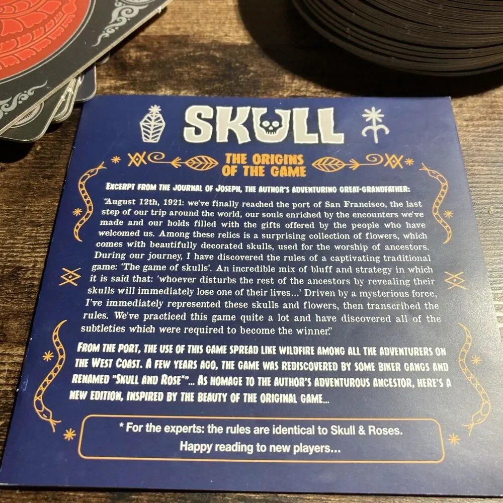 Skull Bluffing Betting Party Game Fast-Paced Strategy Family Board Game
